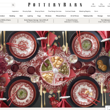 Pottery Barn Website